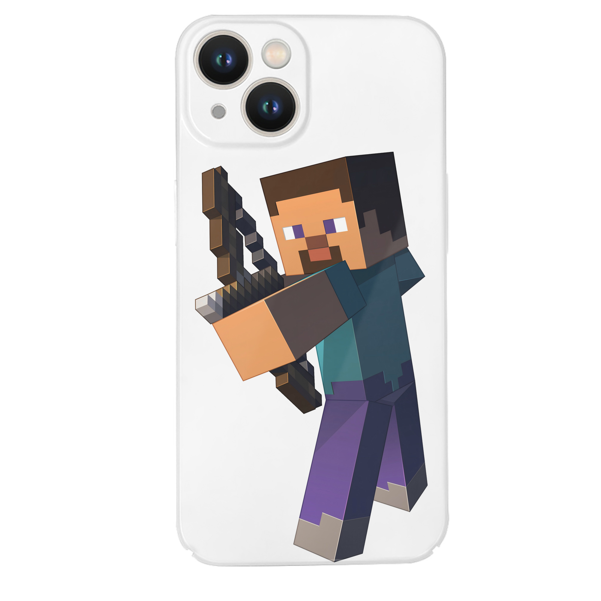 （画像用） マインクラフト ブロックの世界 Minecraft MC Block world 【iPhone 14シリーズ対応】ハードケース